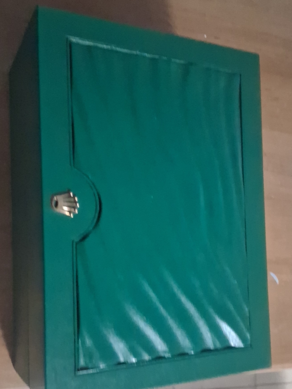 Rolex Green Jewelry/Watch Storage Box with Gold Emblem